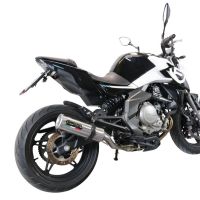 GPR exhaust compatible with  Cf Moto 650 Mt 2019-2020, M3 Inox , Homologated legal slip-on exhaust including removable db killer, link pipe and catalyst 