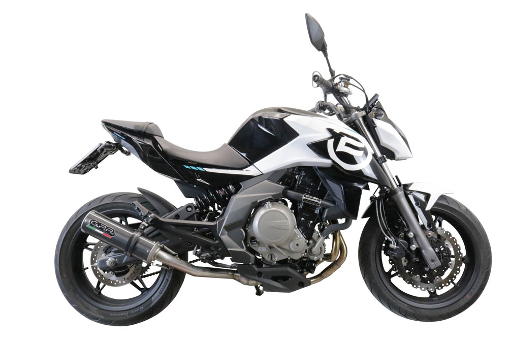 GPR exhaust compatible with  Cf Moto 650 Mt 2019-2020, M3 Poppy , Homologated legal slip-on exhaust including removable db killer, link pipe and catalyst 