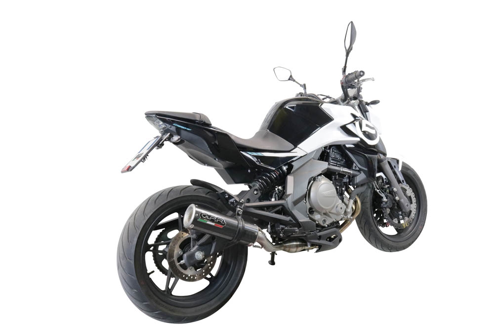 GPR exhaust compatible with  Cf Moto 650 Mt 2019-2020, M3 Poppy , Homologated legal slip-on exhaust including removable db killer, link pipe and catalyst 