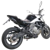 GPR exhaust compatible with  Cf Moto 650 Nk 2021-2024, M3 Black Titanium, Slip-on exhaust legal for UK and non-EU markets including link pipe and removable db killer 