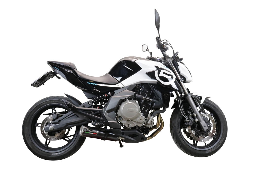 GPR exhaust compatible with  Cf Moto 400 NK 2019-2020, M3 Poppy , Slip-on exhaust legal for UK and non-EU markets including link pipe and removable db killer 