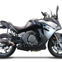 GPR exhaust compatible with  Cf Moto 650 Gt 2022-2024, M3 Poppy , Homologated legal slip-on exhaust including removable db killer and link pipe 