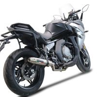 GPR exhaust compatible with  Cf Moto 650 Gt 2022-2024, Deeptone Inox, Slip-on exhaust legal for UK and non-EU markets including link pipe and removable db killer 