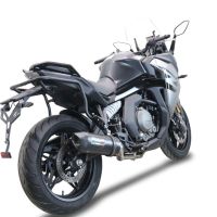 GPR exhaust compatible with  Cf Moto 650 Gt 2022-2024, Furore Nero, Slip-on exhaust legal for UK and non-EU markets including link pipe and removable db killer 