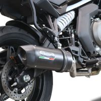 GPR exhaust compatible with  Cf Moto 650 Gt 2022-2024, Furore Nero, Slip-on exhaust legal for UK and non-EU markets including link pipe and removable db killer 