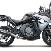 GPR exhaust compatible with  Cf Moto 650 Gt 2022-2024, Gpe Ann. Poppy, Slip-on exhaust legal for UK and non-EU markets including link pipe and removable db killer 