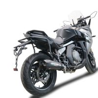 GPR exhaust compatible with  Cf Moto 650 Gt 2022-2024, Gpe Ann. Poppy, Slip-on exhaust legal for UK and non-EU markets including link pipe and removable db killer 