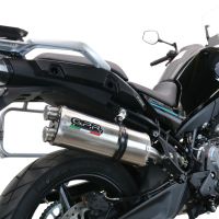 GPR exhaust compatible with  Cf Moto 800 Mt Sport 2022-2024, Dual Inox, Homologated legal slip-on exhaust including removable db killer and link pipe 