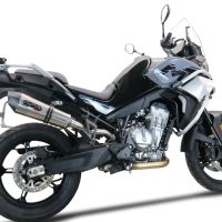 GPR exhaust compatible with  Cf Moto 800 Mt Touring 2022-2024, GP Evo4 Titanium, Homologated legal slip-on exhaust including removable db killer and link pipe 