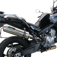 GPR exhaust compatible with  Cf Moto 800 Mt Sport 2022-2024, Satinox , Homologated legal slip-on exhaust including removable db killer and link pipe 