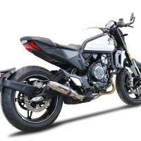 GPR exhaust compatible with  Cf Moto 700 CL-X Sport 2022-2024, Deeptone Inox, Homologated legal slip-on exhaust including removable db killer and link pipe 