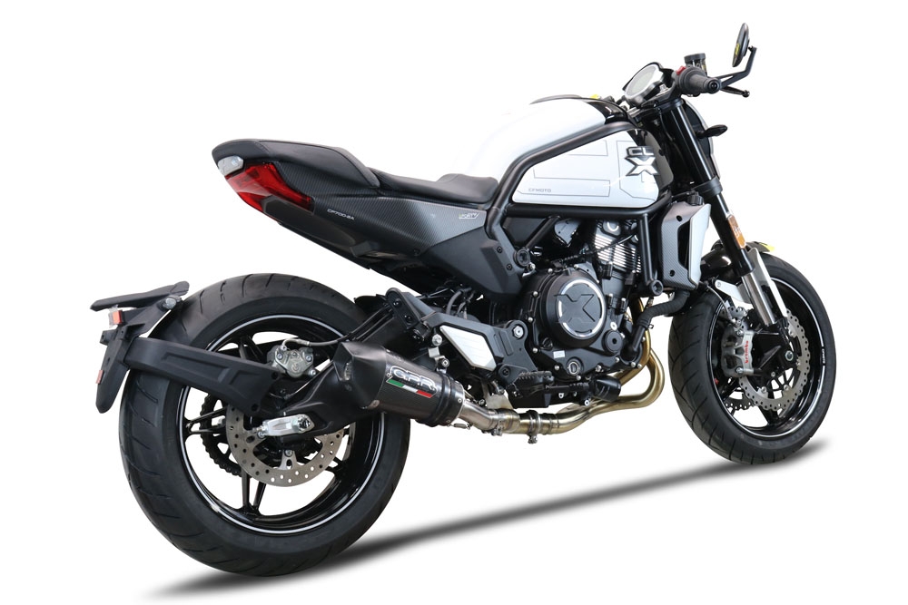 GPR exhaust compatible with  Cf Moto 700 CL-X Adv 2022-2024, Gpe Ann. Poppy, Mid-full system exhaust legal for UK and non-EU markets including removable db killer 