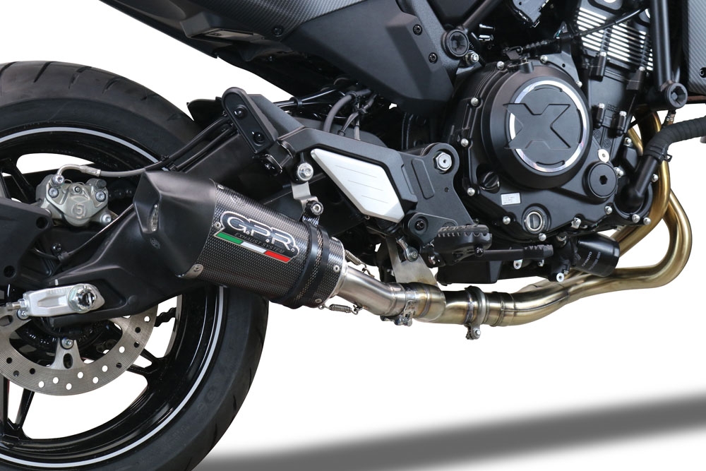 GPR exhaust compatible with  Cf Moto 700 CL-X Adv 2022-2024, Gpe Ann. Poppy, Mid-full system exhaust legal for UK and non-EU markets including removable db killer 