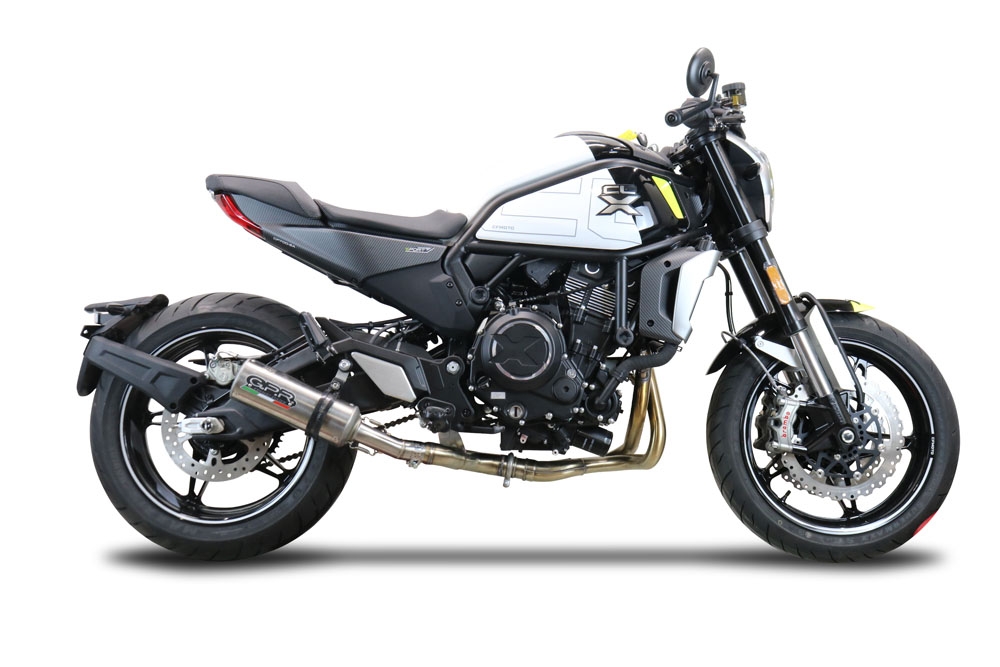 GPR exhaust compatible with  Cf Moto 700 CL-X Heritage  2022-2024, M3 Inox , Mid-full system exhaust legal for UK and non-EU markets including removable db killer 