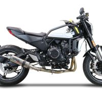 GPR exhaust compatible with  Cf Moto 700 CL-X Adv 2022-2024, M3 Inox , Mid-full system exhaust legal for UK and non-EU markets including removable db killer 