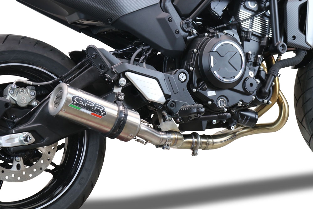 GPR exhaust compatible with  Cf Moto 700 CL-X Heritage  2022-2024, M3 Inox , Mid-full system exhaust legal for UK and non-EU markets including removable db killer 