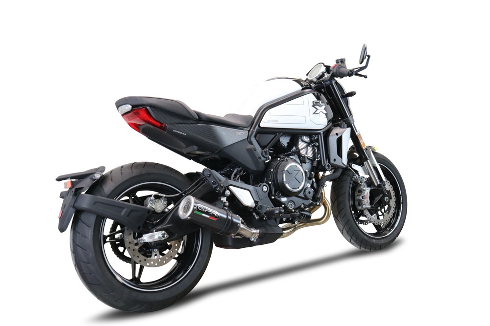 GPR exhaust compatible with  Cf Moto 700 CL-X Sport 2022-2024, M3 Poppy , Homologated legal slip-on exhaust including removable db killer and link pipe 