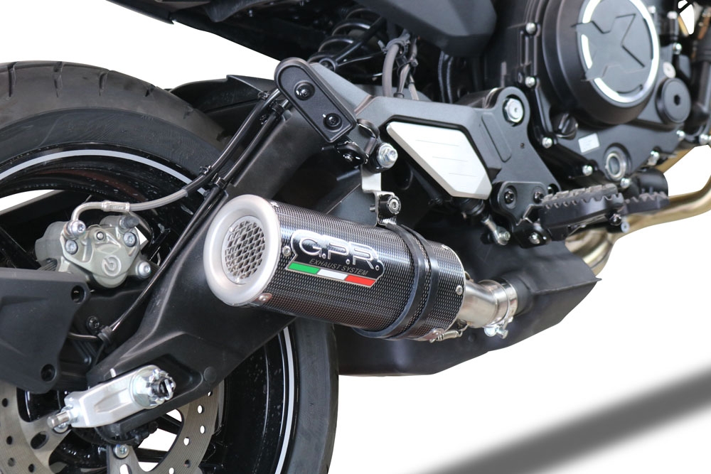 GPR exhaust compatible with  Cf Moto 700 CL-X Sport 2022-2024, M3 Poppy , Homologated legal slip-on exhaust including removable db killer and link pipe 