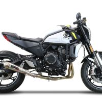 GPR exhaust compatible with  Cf Moto 700 CL-X Adv 2022-2024, Powercone Evo, Mid-full system exhaust legal for UK and non-EU markets including removable db killer 