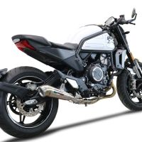 GPR exhaust compatible with  Cf Moto 700 CL-X Adv 2022-2024, Powercone Evo, Mid-full system exhaust legal for UK and non-EU markets including removable db killer 