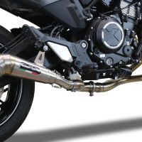 GPR exhaust compatible with  Cf Moto 700 CL-X Adv 2022-2024, Powercone Evo, Mid-full system exhaust legal for UK and non-EU markets including removable db killer 