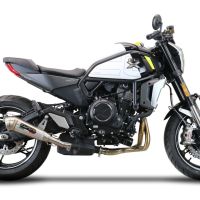 GPR exhaust compatible with  Cf Moto 700 CL-X Heritage  2022-2024, Powercone Evo, Homologated legal slip-on exhaust including removable db killer and link pipe 