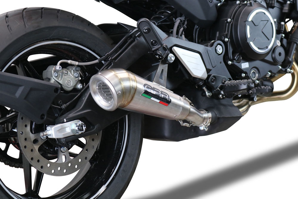 GPR exhaust compatible with  Cf Moto 700 CL-X Heritage  2022-2024, Powercone Evo, Homologated legal slip-on exhaust including removable db killer and link pipe 