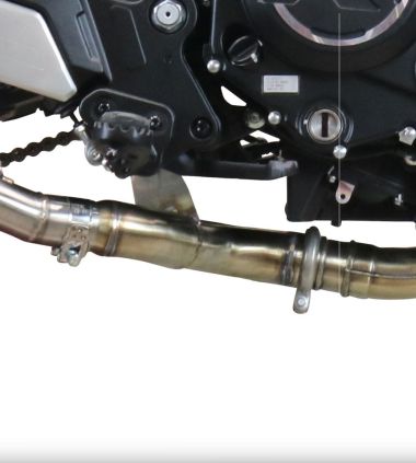 GPR exhaust compatible with  Cf Moto 700 CL-X Heritage  2022-2024, Decatalizzatore, Decat pipe 