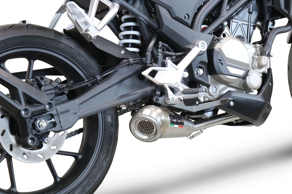 GPR exhaust compatible with  Cf Moto 300 NK 2022-2024, Powercone Evo, Homologated legal full system exhaust, including removable db killer and catalyst 