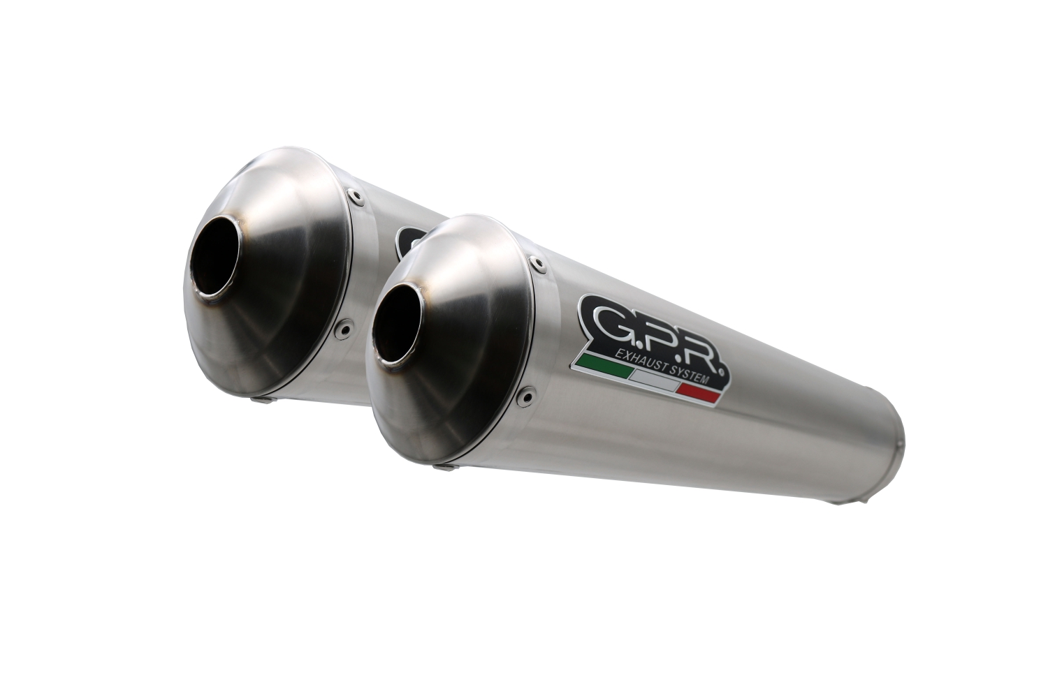 GPR exhaust compatible with  Yamaha MT-01 2005-2011, Inox Tondo, Dual Homologated legal slip-on exhaust including removable db killers and link pipes 