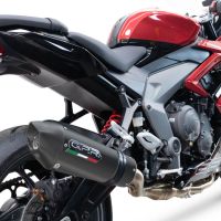 GPR exhaust compatible with  Triumph Daytona 660 2023-2025, GP Evo4 Black Titanium, Homologated legal full system exhaust, including removable db killer and catalyst 