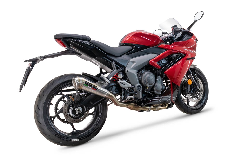 GPR exhaust compatible with  Triumph Daytona 660 2023-2025, Powercone Evo, full system exhaust legal for UK and non-EU countries including removable db killer 