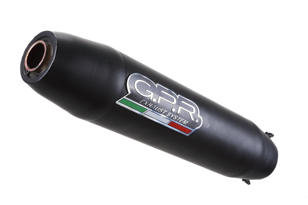 GPR exhaust compatible with  Royal Enfield Classic 350 2021-2023, Deeptone Nero, Slip-on exhaust legal for UK and non-EU markets including link pipe and removable db killer 