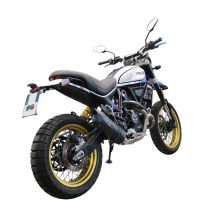 GPR exhaust compatible with  Ducati Scrambler 800 Urban Motard 2021-2023, Furore Nero, Slip-on exhaust legal for UK and non-EU markets including link pipe and removable db killer 