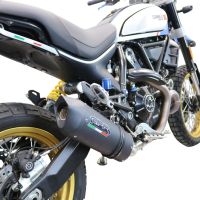 GPR exhaust compatible with  Ducati Scrambler 800 Urban Motard 2021-2023, Furore Nero, Slip-on exhaust legal for UK and non-EU markets including link pipe and removable db killer 