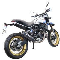 GPR exhaust compatible with  Ducati Scrambler 800 Nightshift -Urban Motard 2021-2022, GP Evo4 Poppy, Homologated legal slip-on exhaust including removable db killer, link pipe and catalyst 