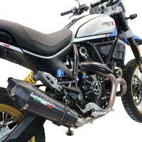 GPR exhaust compatible with  Ducati Scrambler 800 Nightshift -Urban Motard 2021-2022, GP Evo4 Poppy, Homologated legal slip-on exhaust including removable db killer, link pipe and catalyst 