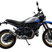 GPR exhaust compatible with  Ducati Scrambler 800 Icon -Icon Dark 2021-2022, M3 Titanium Natural, Homologated legal slip-on exhaust including removable db killer, link pipe and catalyst 