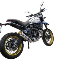 GPR exhaust compatible with  Ducati Scrambler 800 Icon -Icon Dark 2021-2022, M3 Titanium Natural, Homologated legal slip-on exhaust including removable db killer, link pipe and catalyst 