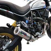 GPR exhaust compatible with  Ducati Scrambler 800 Icon -Icon Dark 2021-2022, M3 Titanium Natural, Homologated legal slip-on exhaust including removable db killer, link pipe and catalyst 