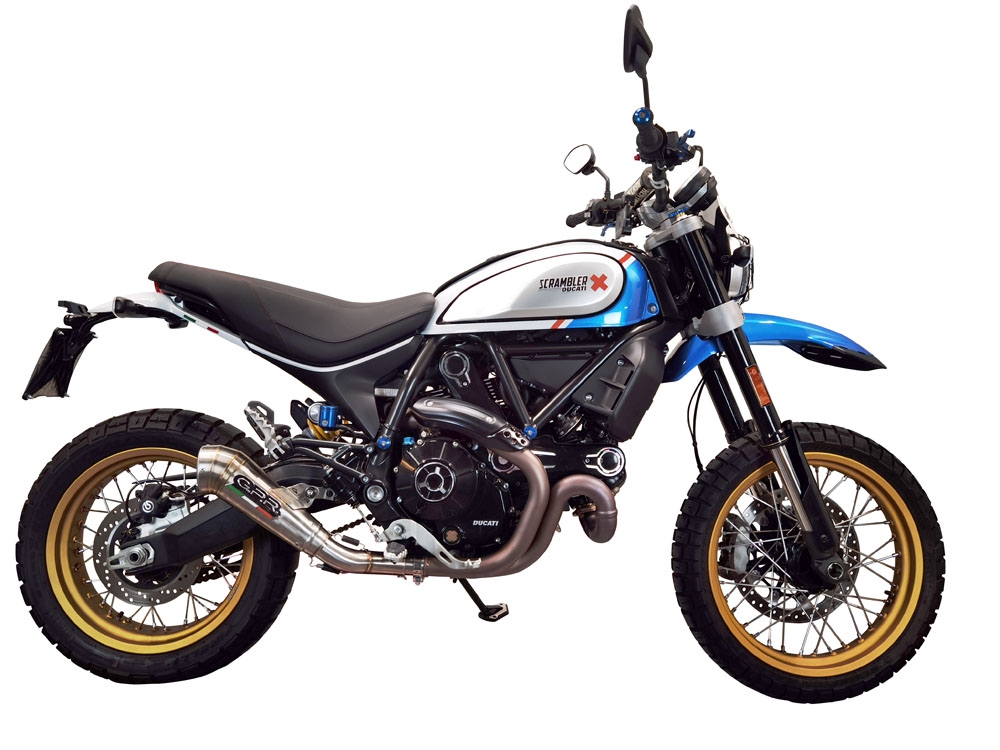 GPR exhaust compatible with  Ducati Scrambler 800 Nightshift -Urban Motard 2021-2022, Powercone Evo, Homologated legal slip-on exhaust including removable db killer, link pipe and catalyst 