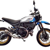 GPR exhaust compatible with  Ducati Scrambler 800 Nightshift -Urban Motard 2021-2022, Powercone Evo, Homologated legal slip-on exhaust including removable db killer, link pipe and catalyst 