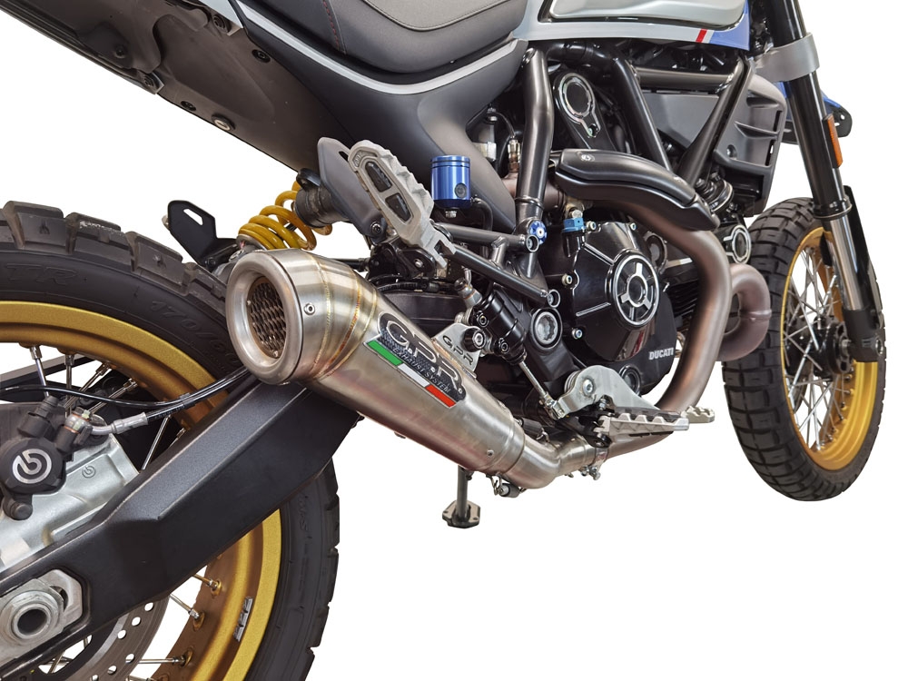 GPR exhaust compatible with  Ducati Scrambler 800 Nightshift -Urban Motard 2021-2022, Powercone Evo, Homologated legal slip-on exhaust including removable db killer, link pipe and catalyst 