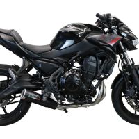 GPR exhaust compatible with  Kawasaki Ninja 650 2021-2022, M3 Black Titanium, Homologated legal full system exhaust, including removable db killer and catalyst 