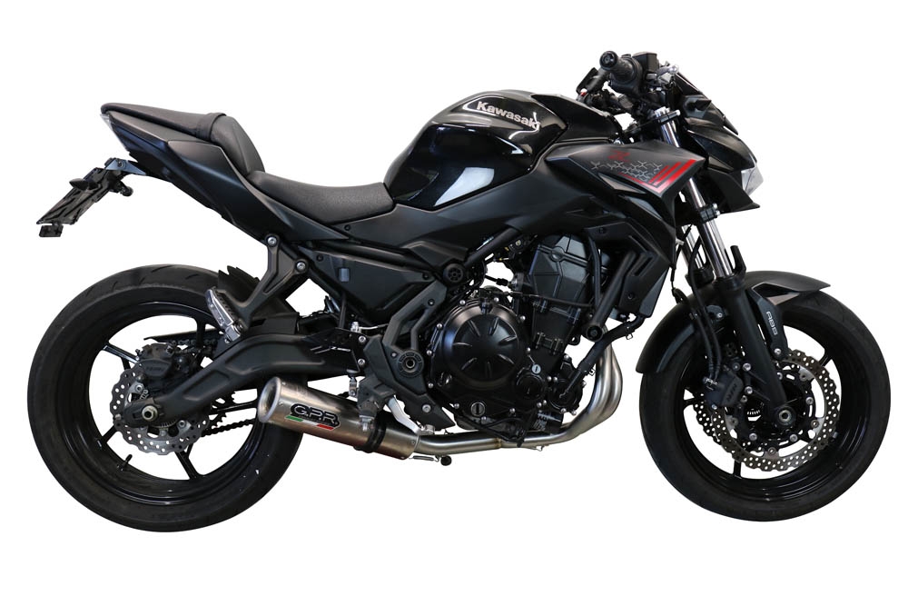 GPR exhaust compatible with  Kawasaki Z 650 2017-2020, M3 Inox , full system exhaust legal for UK and non-EU countries including removable db killer 