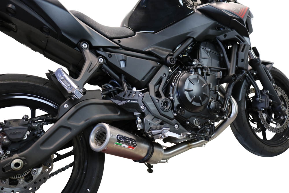 GPR exhaust compatible with  Kawasaki Ninja 650 2017-2020, M3 Inox , Homologated legal full system exhaust, including removable db killer and catalyst 