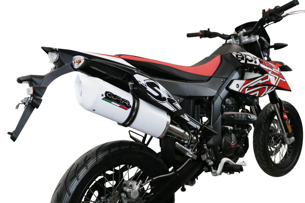 GPR exhaust compatible with  Aprilia Rx 125 2021-2024, Albus Evo4, Homologated legal slip-on exhaust including removable db killer, link pipe and catalyst 