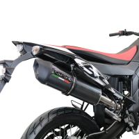 GPR exhaust compatible with  Aprilia Sx 125 2021-2024, Furore Evo4 Poppy, Slip-on exhaust legal for UK and non-EU markets including link pipe and removable db killer 