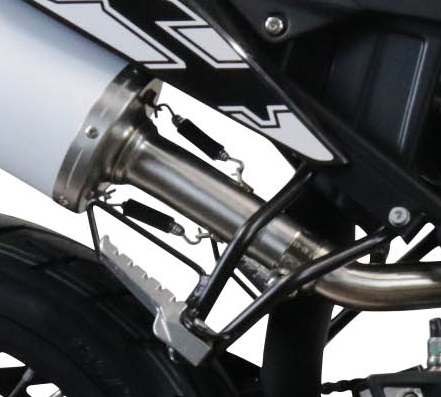 GPR exhaust compatible with  Aprilia Sx 125 2021-2024, Furore Evo4 Poppy, Slip-on exhaust legal for UK and non-EU markets including link pipe and removable db killer 