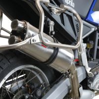 GPR exhaust compatible with  Aprilia Tuareg 660 2021-2024, Dual Inox, Homologated legal slip-on exhaust including removable db killer and link pipe 